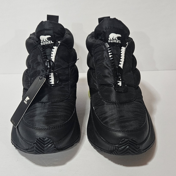 New Sorel Out 'N About Puffy Iii Zip Boots Women's 10 Black Waterproof - Picture 3 of 6